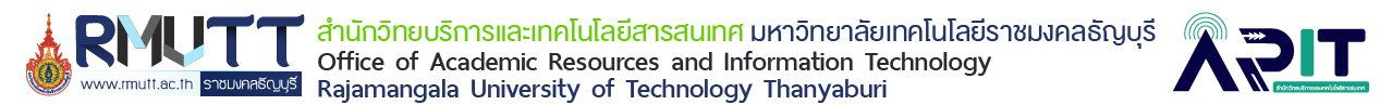 มทร.ธัญบุรี; RMUTT; ARIT RMUTT; สวส.; สำนักวิทยบริการและเทคโนโลยีสารสนเทศ; มหาวิทยาลัยเทคโนโลยีราชมงคลธัญบุรี